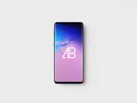 Samsung Galaxy S10 Top View Mockup by Anthony Boyd Graphics