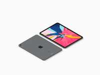 Isometric iPad Pro 2018 Mockup by Anthony Boyd Graphics