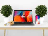 Modern iPhone X and Macbook Pro Mockup Vol.2 by Anthony Boyd Graphics