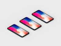 Isometric iPhone X Mockup Vol.4 by Anthony Boyd Graphics