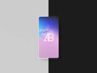 Clay Samsung Galaxy S10 Top View Mockup by Anthony Boyd Graphics